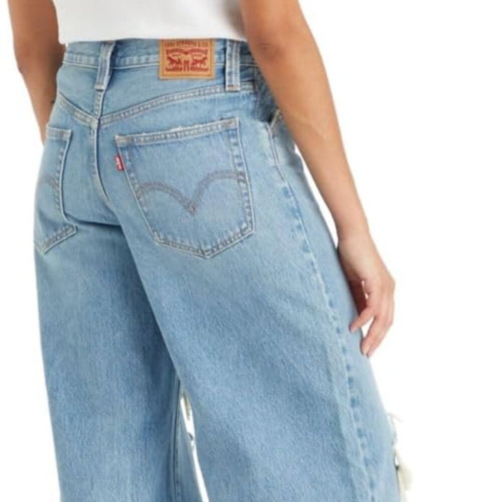 Levi's Womens 94 Baggy Wide Leg Not in the mood color size waist 25 length 31 - Picture 1 of 5